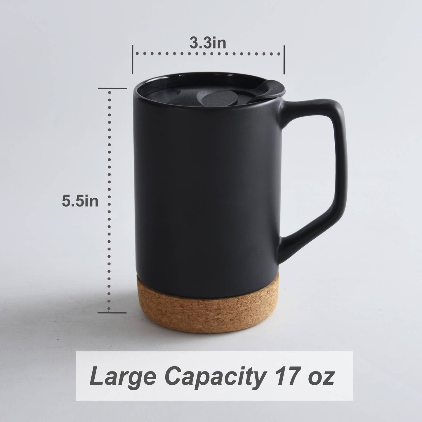 Bell Hunt and Hound Coffee Mug with lid and Removable Cork Base