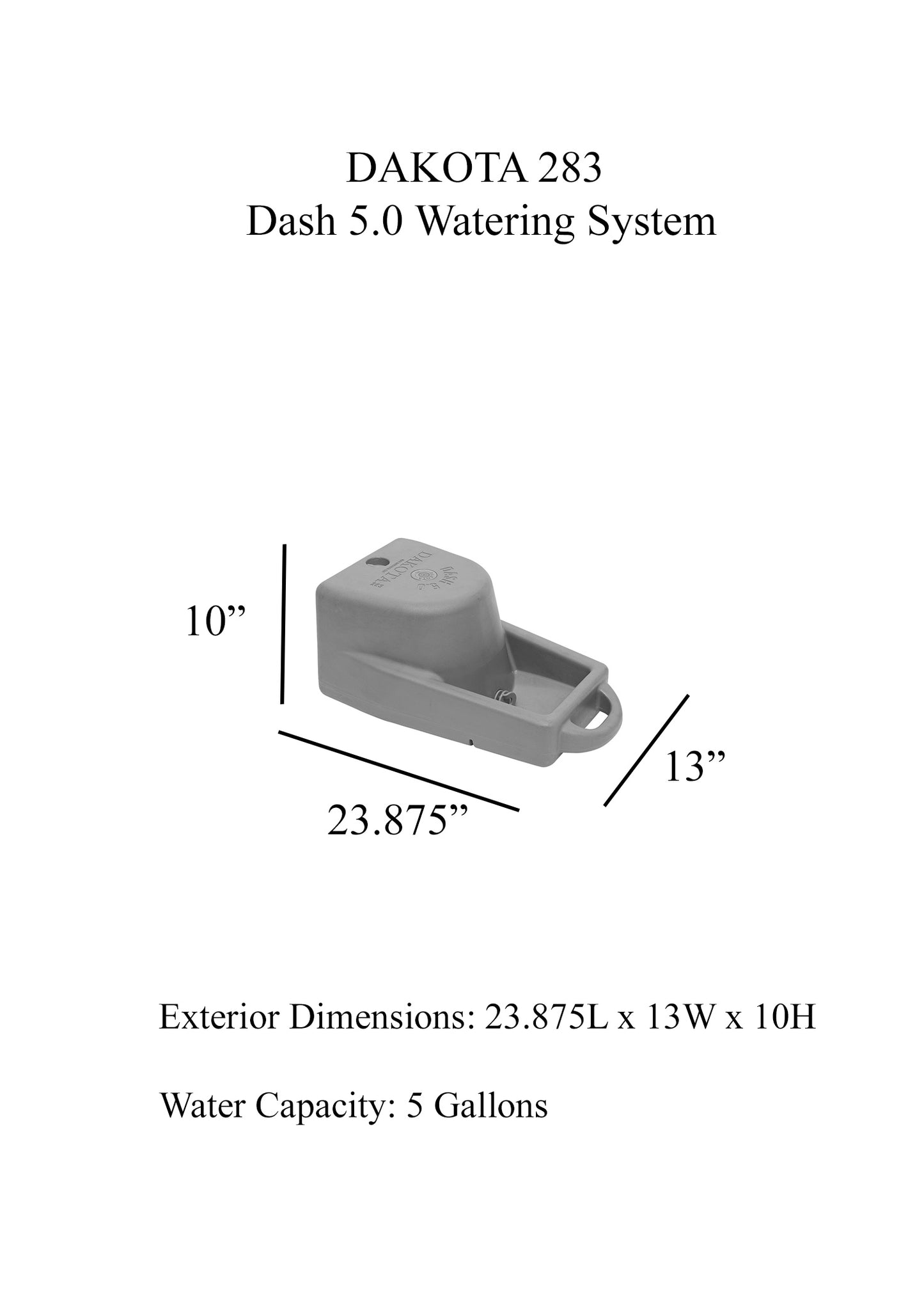 Dash 5 Gallon Water System
