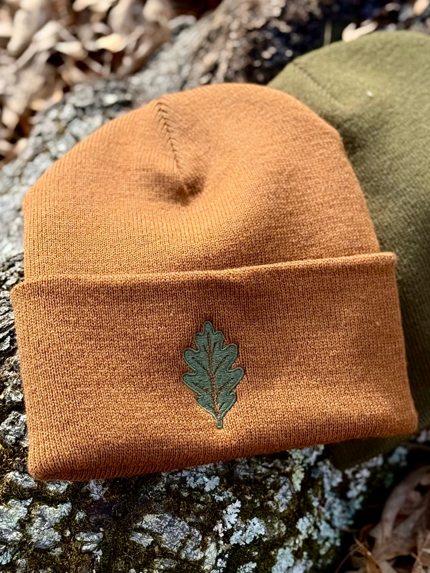 Oak Leaf Cuffed Beanie