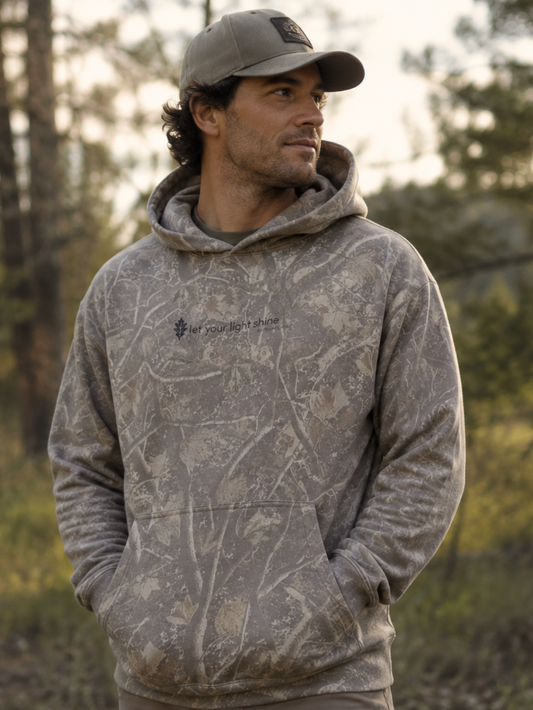 Let Your Light Shine Camo Hoodie
