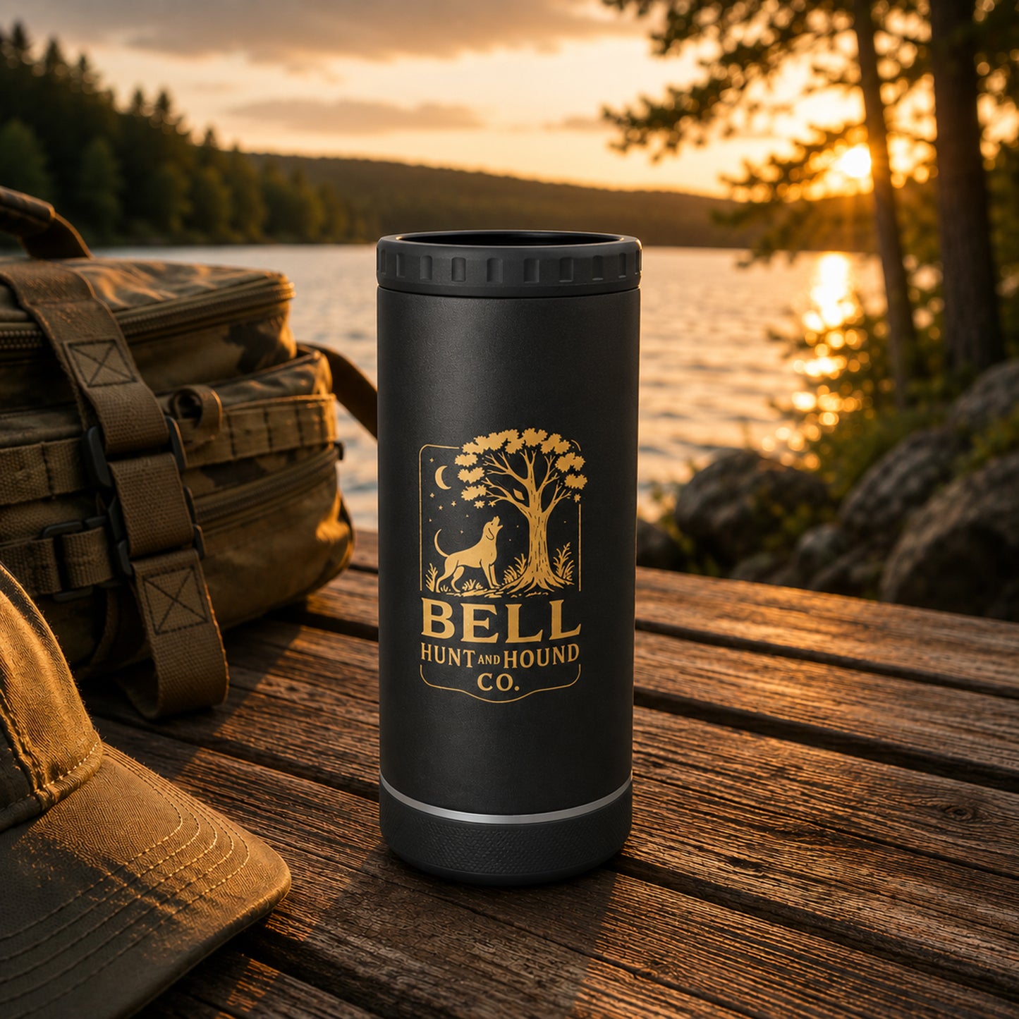 Bell Hunt and Hound POWDER COATED 4 IN 1 CAN COOLER SPEAKER TUMBLER