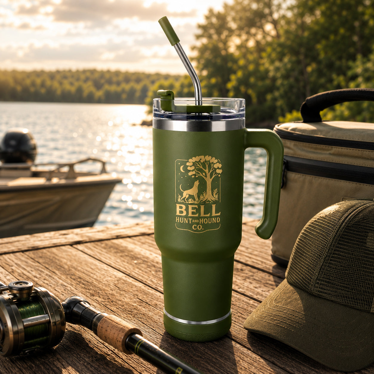 Bell Hunt and Hound 30oz Grippy Speaker Tumbler, Bluetooth Speaker Cup